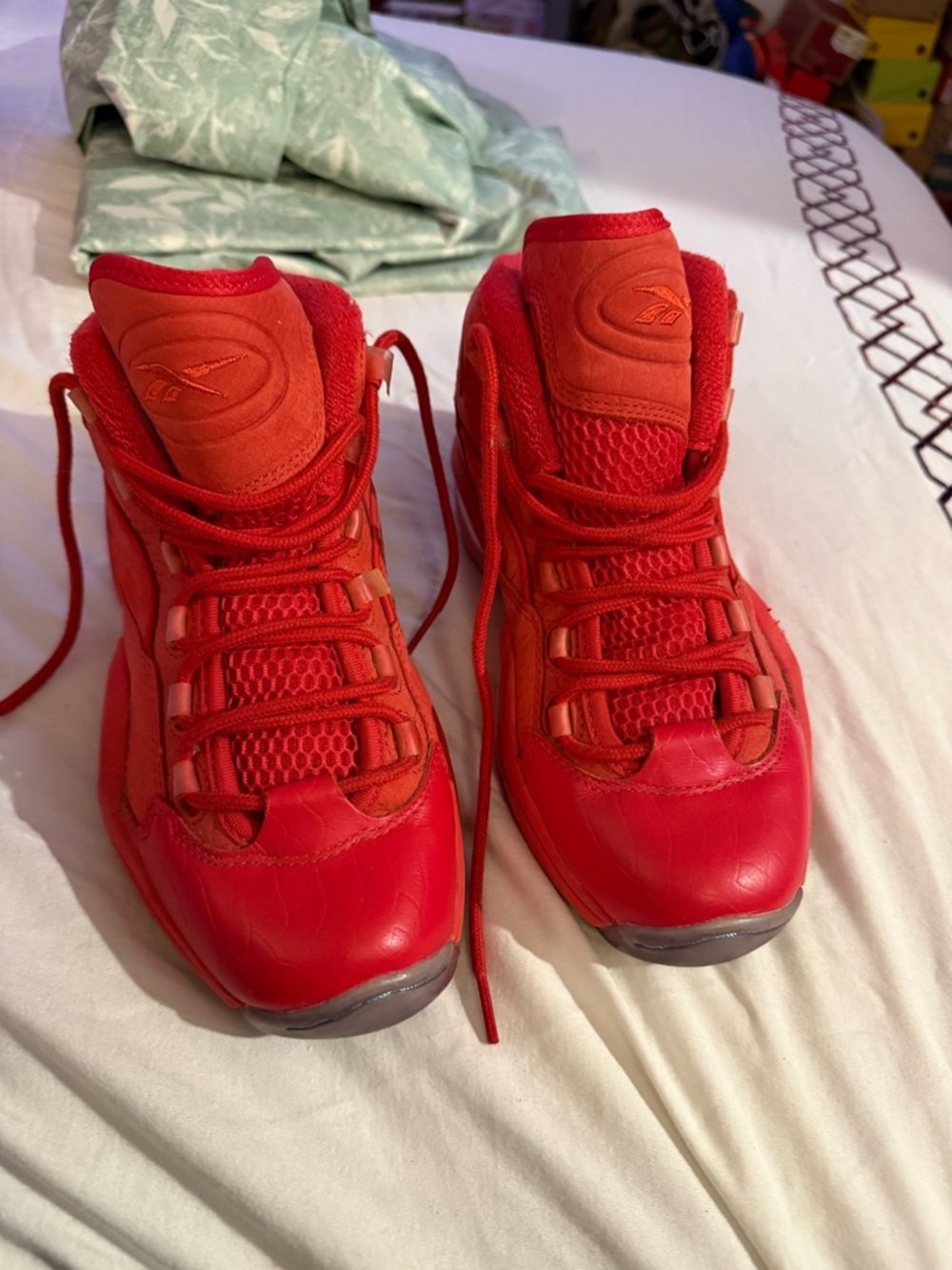 Reebok Red High-Top Athletic Sneakers